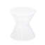 Table d'appoint d'extérieur Nian, fer blanc mat, forme de sablier, 18 pouces