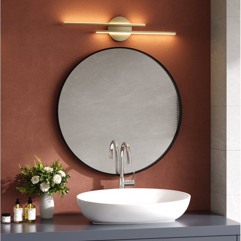 2 - Light Dimmable LED Vanity Light, Gold