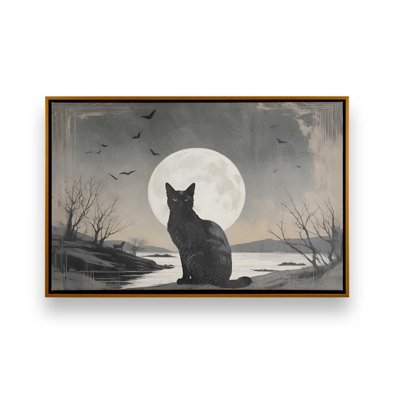 Impression sur toile Lunar Watcher, H 32,75 po x l 48,75 po, Or poli