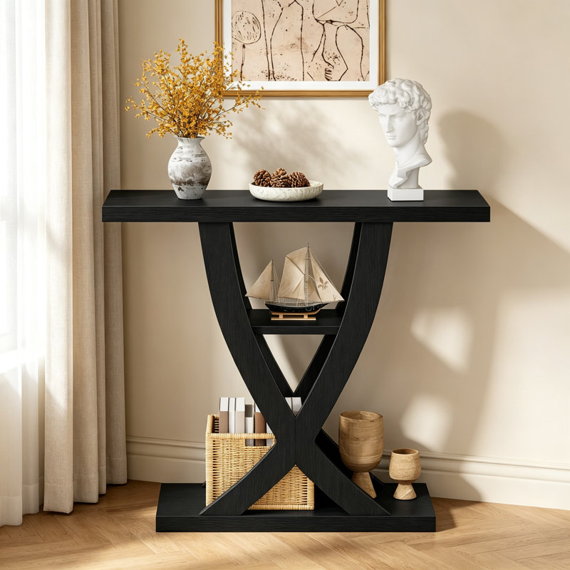 80cm Console Table, Black
