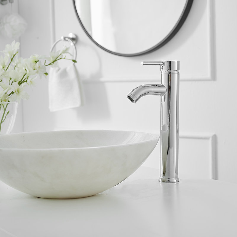 Robinet de lavabo vasque de salle de bain monocorps et monocommande, Chrome poli