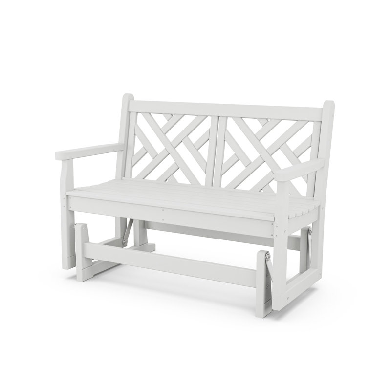 Fauteuil oscillant 48 po POLYWOOD Chippendale, Blanc