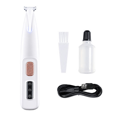 Taille-pattes imperméable pour chien et chat à DEL, comprend de l'huile d'entretien, une brosse de nettoyage et un câble USB