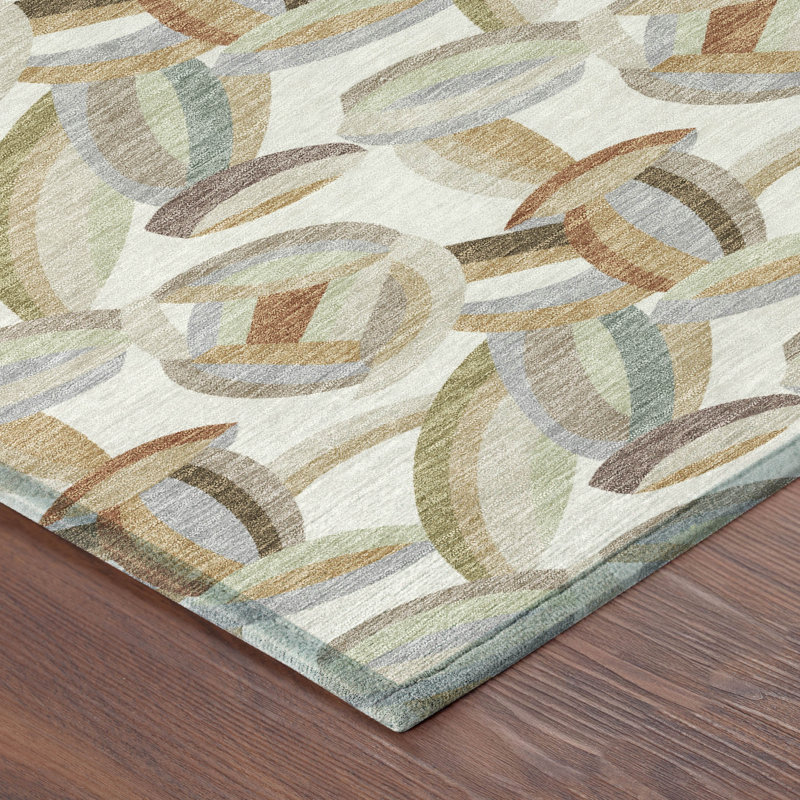 Machine Washable Indoor/Outdoor Chantille ACN2454 Casual Rug, 2'3" x 7'6" Runner, Ivory