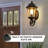 Vintage Wall-Mounted Outdoor Lantern Light – Elegant Black Metal Sconce For Porch, Patio, And Garden Lighting (Bulb Not Included)