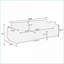 Canapé en molleton compact à 3 places avec 4 coussins 86,6 po Sofas de Sofas, pieds argent brossé | Rose | Ours en peluche