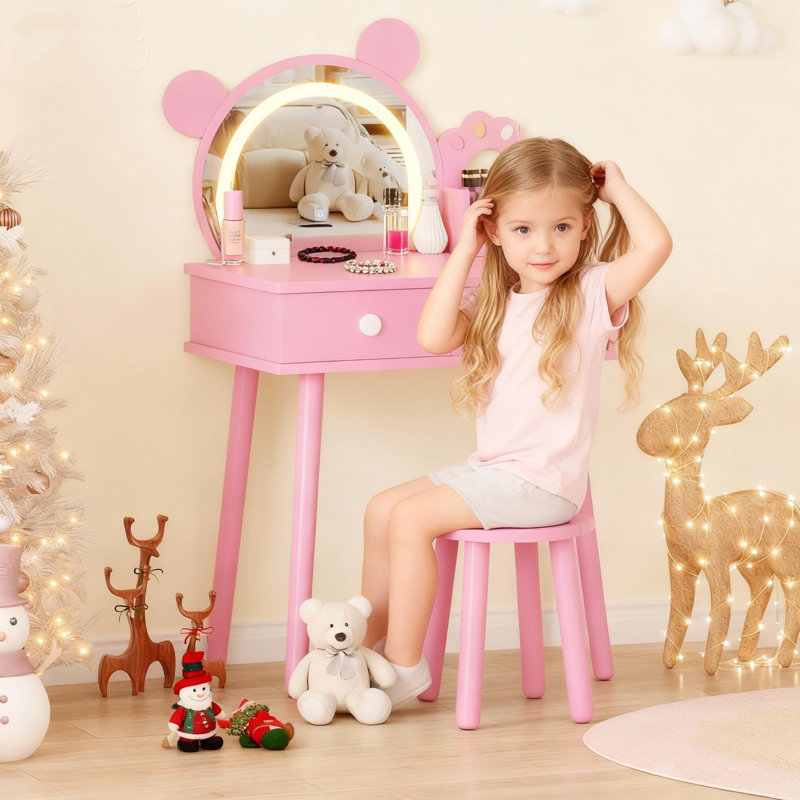 Dressing Table, Pink