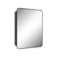 Armoire à pharmacie rectangulaire noire en aluminium avec miroir-45062734