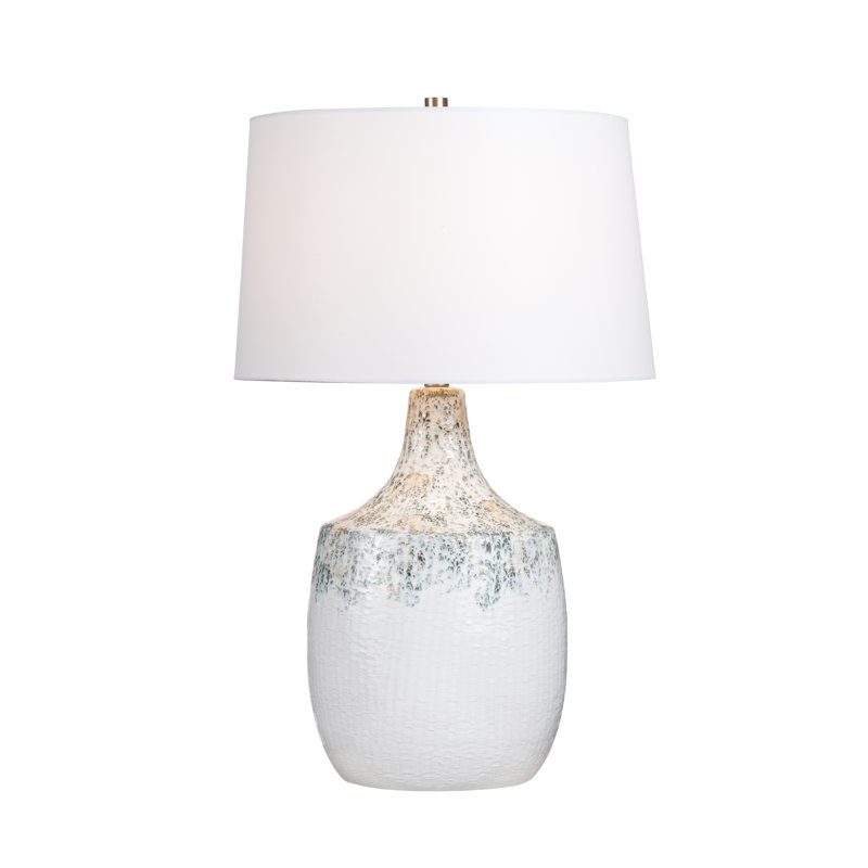 Lampe de table 28,75 "en céramique avec abat-jour blanc