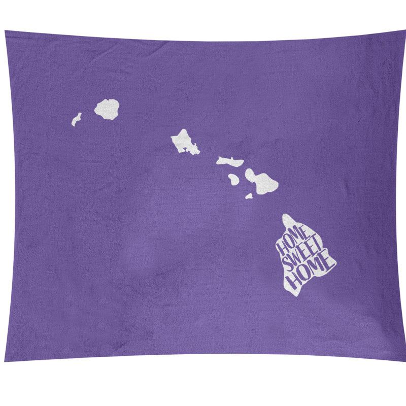 Tapisserie murale à la maison en hawaii doux, H 68 po x l 80 po, Mauve