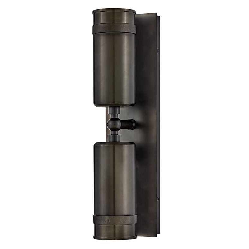 Pratt 19" Aluminum Pivotable Wall Mount Lantern, Black Oxide