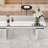 Rectangular Mirror Coffee Table with Fluted Tempered Glass