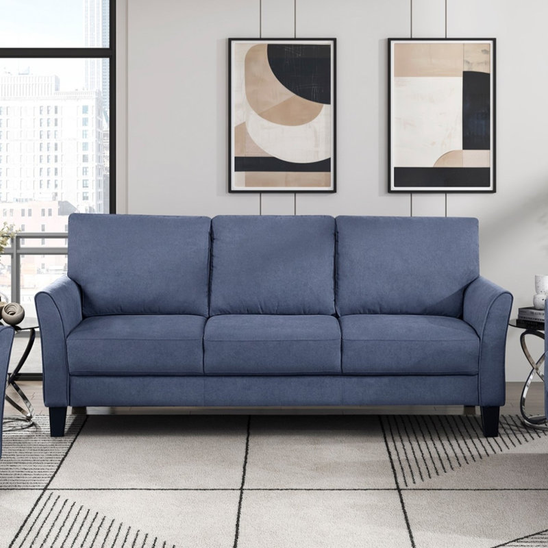 Ensemble de canapé 3 pièces Modern Modern Contemporary, Bleu