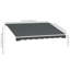 Store banne électrique rétractable 3 m x 2,4 m avec télécommande, gris-87460028