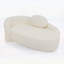 Canapé paresseux moderne simple ovale avec accoudoirs latéraux et coussin pour espaces compacts-1736250232