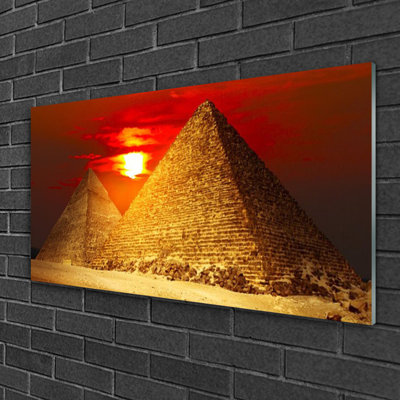 Pyramids - No Frame Print on Glass