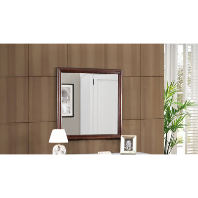 LouisPhillipe 38"L x 38"H Mirror, Cappuccino