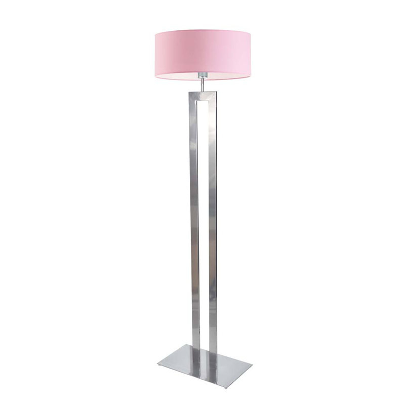 Artimizia 161cm Traditional Floor Lamp, Silver, Light Pink