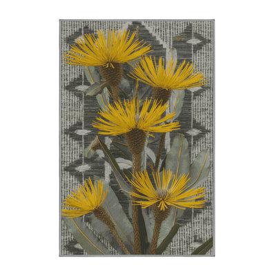 Washable Brittlebush Southwestern Area Rug