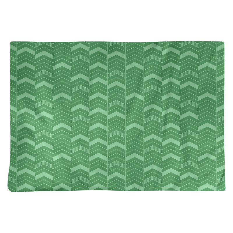 Récapitulatif à chevrons 18" lineed Stephenie, Vert, Coton