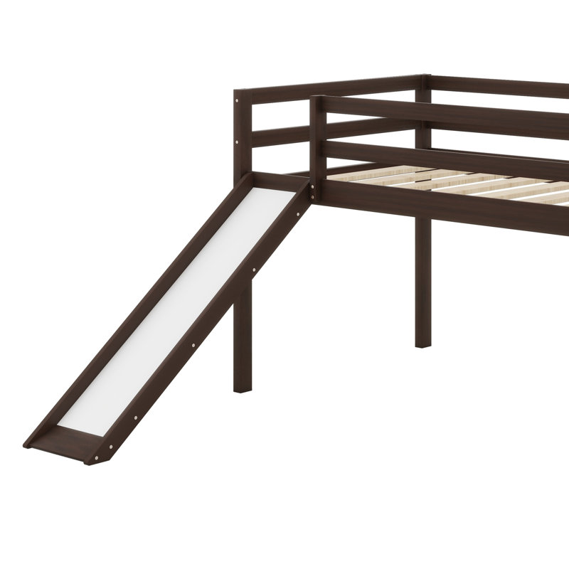 Lit mezzanine avec glissade, Espresso