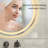 27-Inch H LED Single Bathroom Vanity Mirror Polished Crystal Bathroom Round Vanity Mirror For Smart Lighting On Bathroom Walls