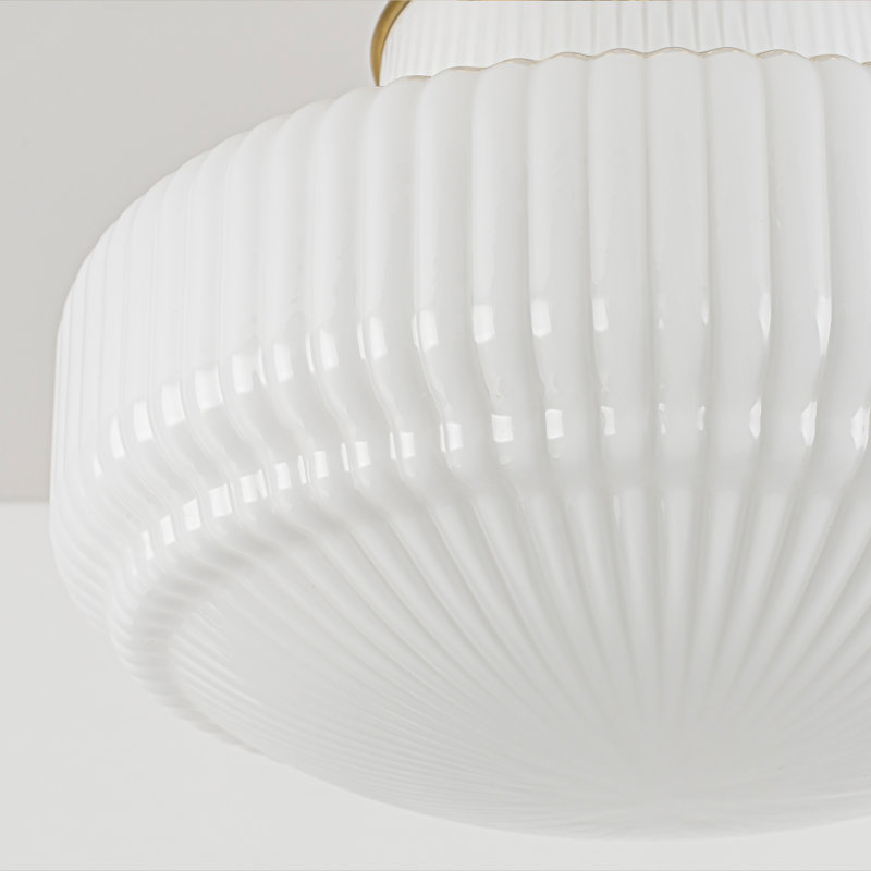 Plafonnier semi-encastré 11 po Mid-Century