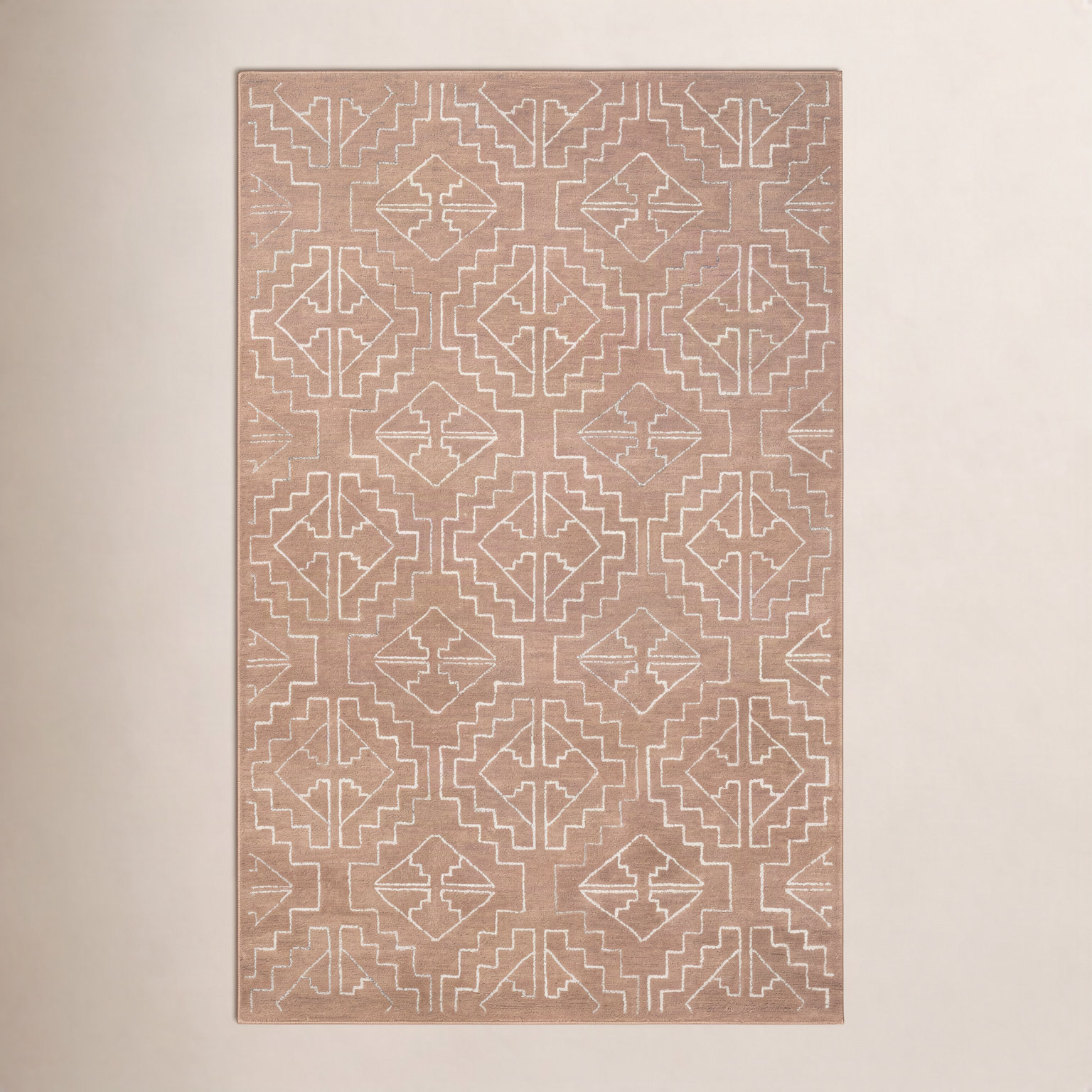 Tifton Hand-Tufted Geometric Wool Rug, Rectangle 7'9" x 9'9"