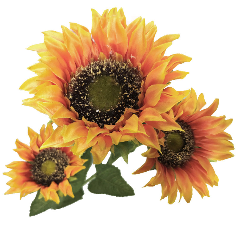 Tige de tournesol, Jaune/vert/orange