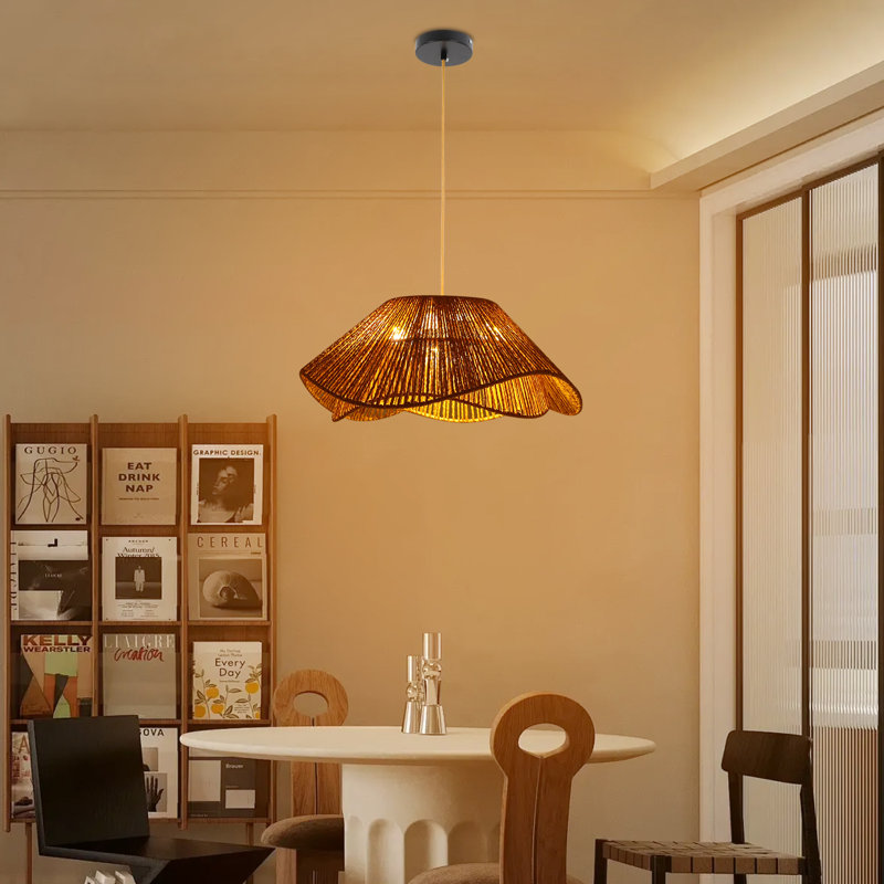 19.68” Hemp Rope Pendant Light