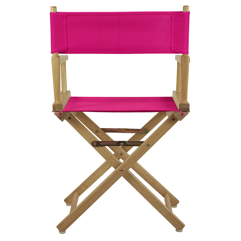 Chaise de réalisateur pliante 18 po, Naturel, Magenta