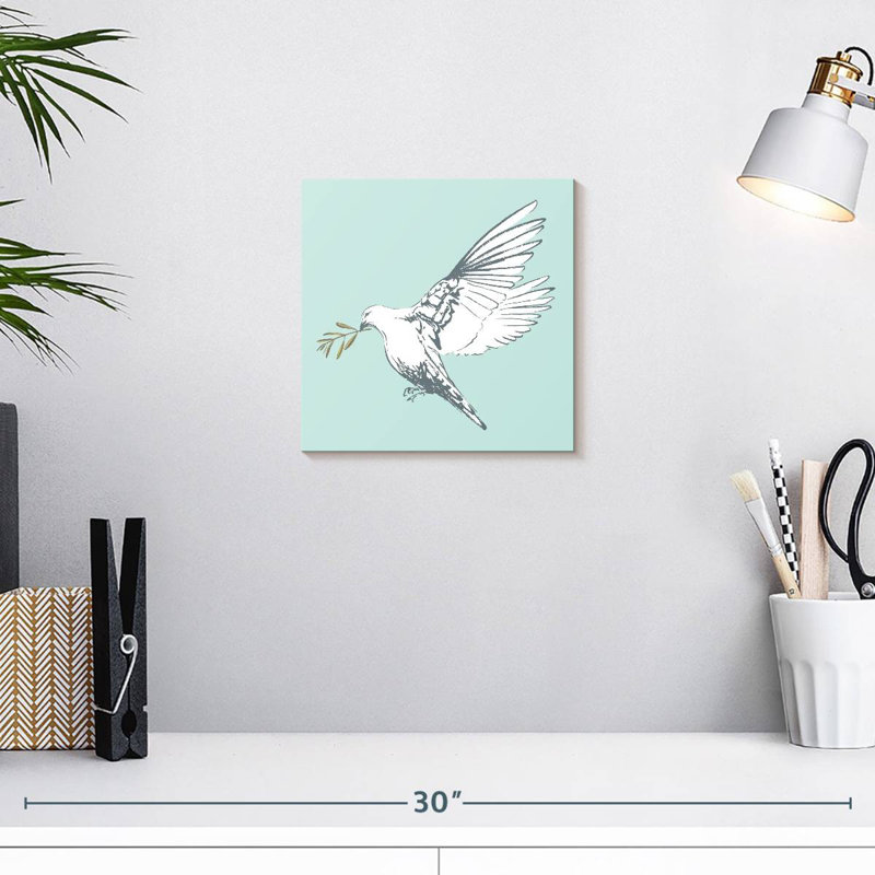 Crowle Peace Dove, H 10 po x l 10 po