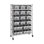 36" W NSF-Certified Commercial 7-Tier 16-Bin Storage Rack with Wheels