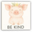 Be Be - porcelaine souriante avec couronne florale, art mural sur toile