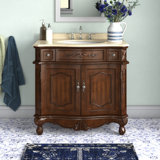 Burnet 36'' Single Bathroom Vanity with Marble Top