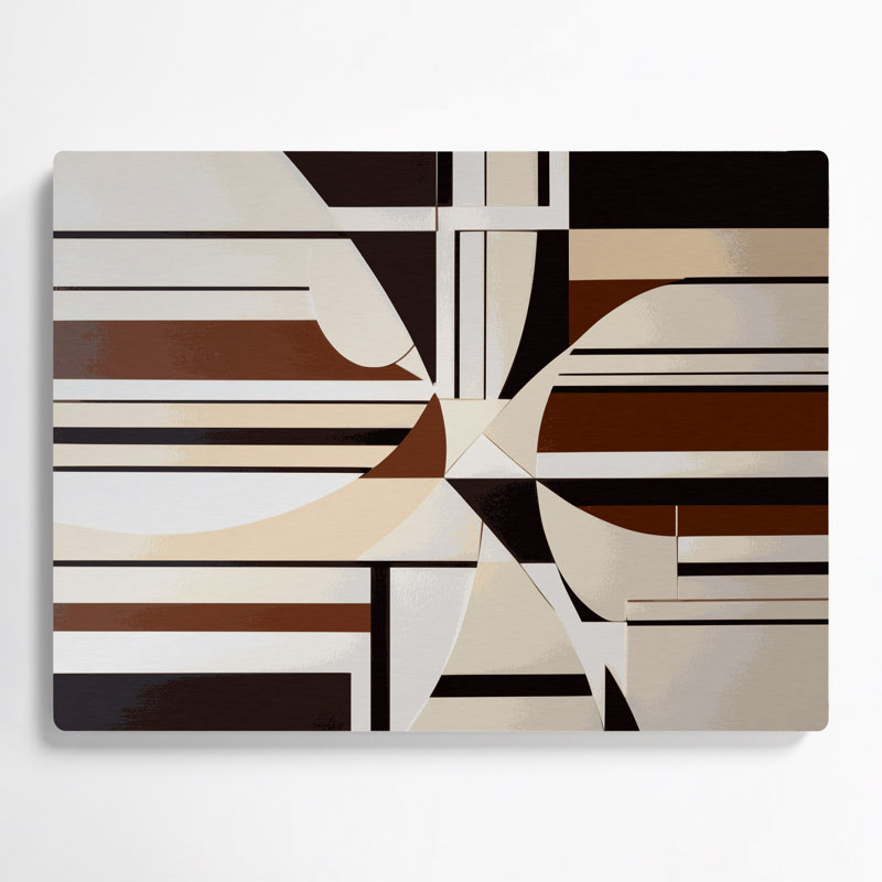 Art mural rigide en métal beige 48, H 16 po x l 20 po