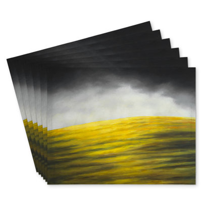Yellow Hill Polyester Dreketi Set of 6 | Home Decor