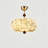 17.72" Retro Brown Glass Flush Mount Lighting