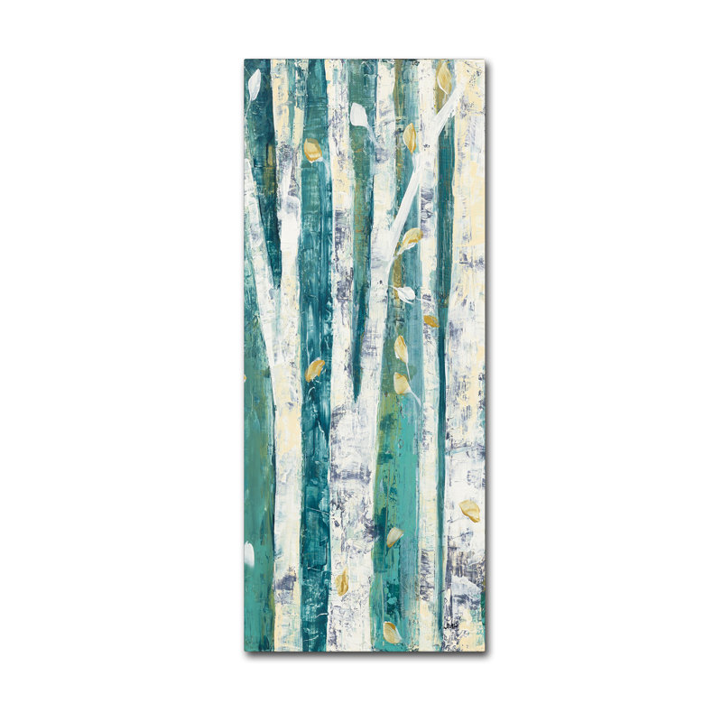«Birches in Spring Panel III», reproduction sur toile tendue, H 24 po x l 10 po
