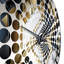 Horloge murale géométrique noire et dorée - Perspectives rétro-101233759