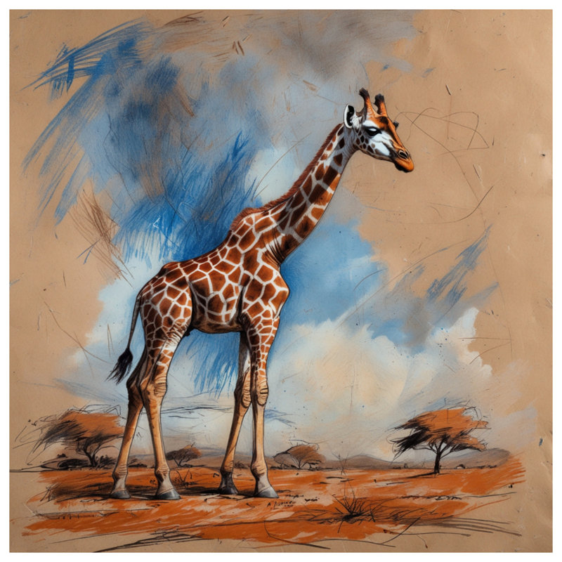 Tapis de bain girafe en savane africaine, 34 po L x 21 po L