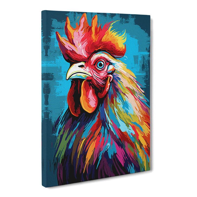 Rooster Pop - No Frame Print, 76cm H x 50cm W x 3cm D