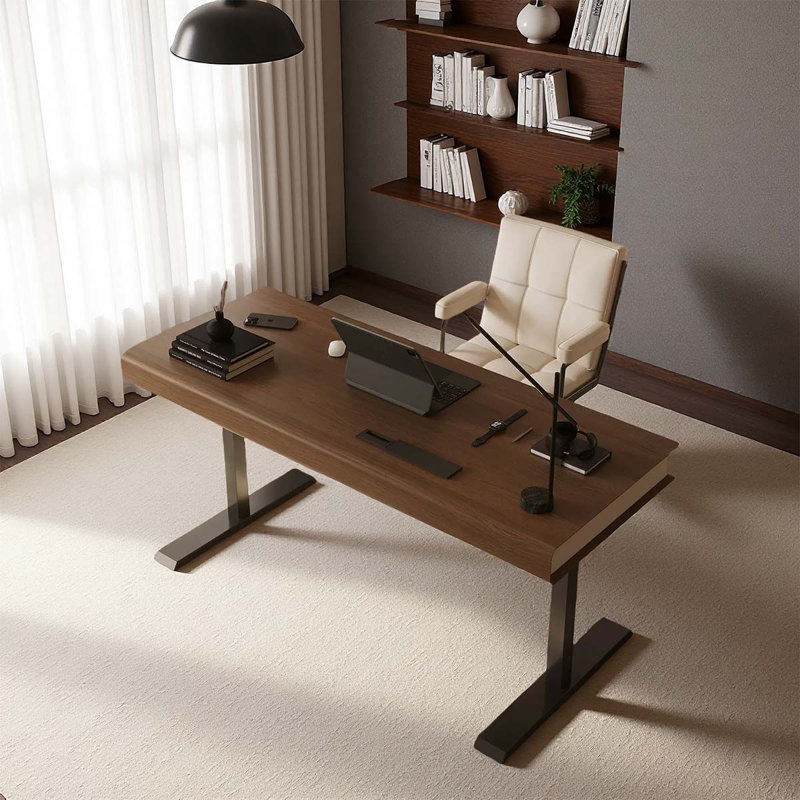 Bureau réglable WoodModern, H 29,59 po x l 62,99 po x P 23,62 po
