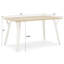 Ensemble de repas 7 places en bois blanc et naturel - Table rectangulaire et 6 options d'assise avec chaises élégantes