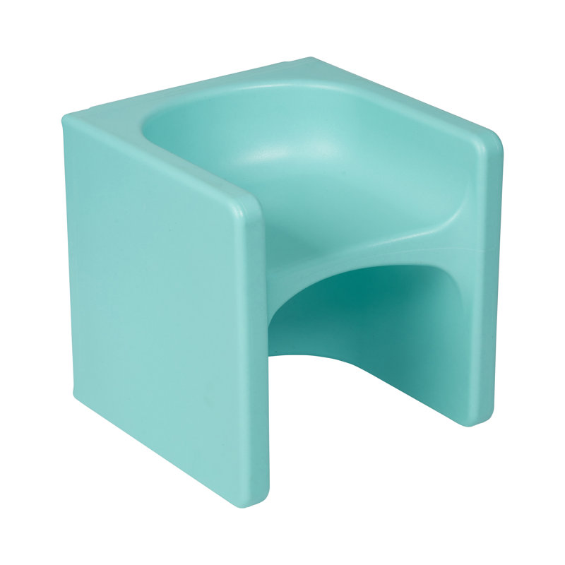 ECR4Kids Tri-Me 3-In-1 Cube Chair, Kids Furniture, Aqua, 1