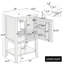 Meuble-lavabo de 20 po avec lavabo, armoire de salle de bain avec porte à fermeture douce, support de rangement et tablette ouverte, gris-1485099421