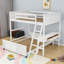 Lit superposé en bois avec bureau d'étude intégré et tiroirs de rangement-901834131-901834130