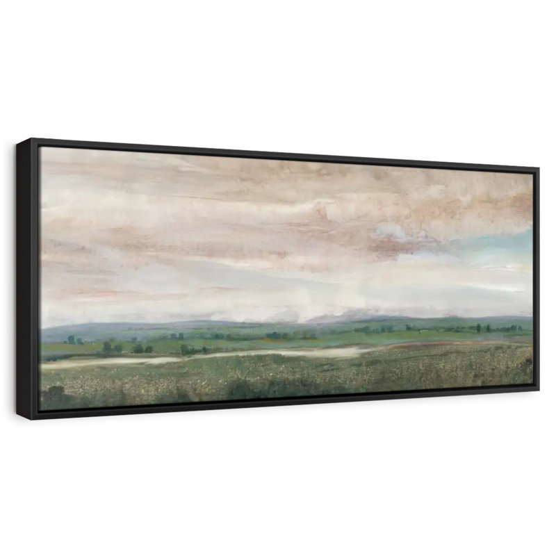Sky Line II, 49 po x 17 po, Cadre flottant noir