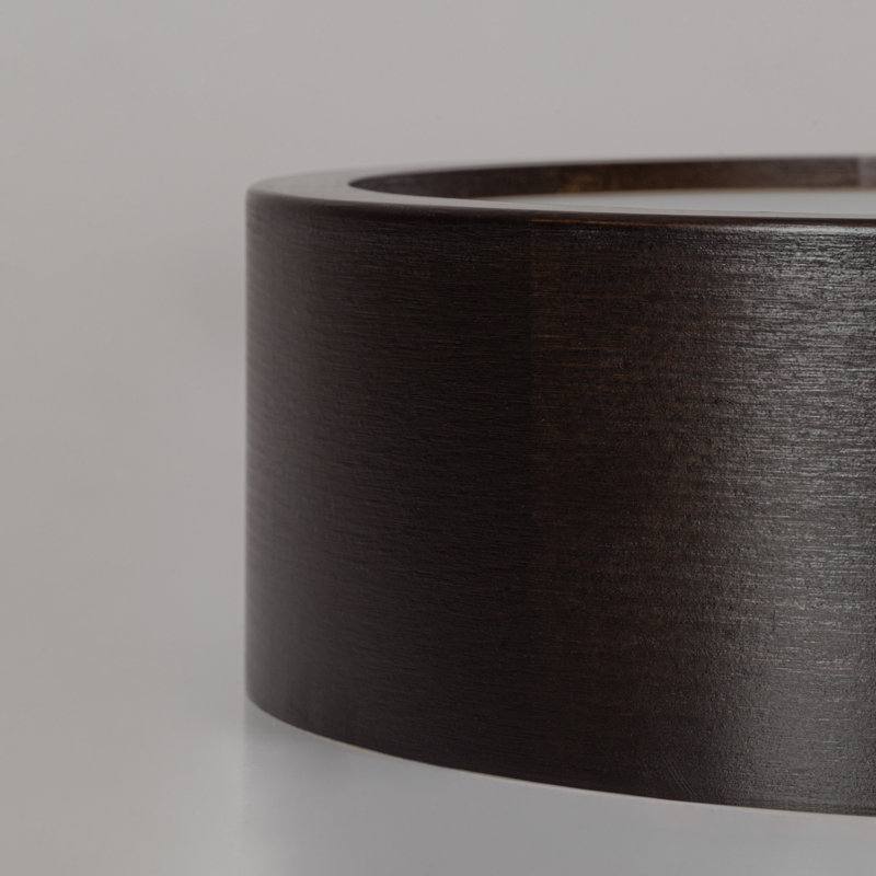 Demitra Glass Flush Mount, Wenge, 8cm H x 47.5cm W x 47.5cm D
