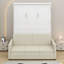 Lit escamotable double pleine grandeur avec coussin-260108444-260108445
